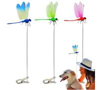 3D Dragonfly Fly Stakes - -Free Garden Beauty | Decorative Ğarden Stumps with Dragonfly Hummingbird Design | Deters Deer Horseflies, Indoor Outdoor Garden Decor Functional Art