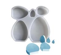 3D Easter Egg Mold, Silicone Resin Casting Tool, Small Size for Craft Making, Non Stick Detail Feature, Creative Utility Category, Candle Soap Aromatherapy Handmade Easter Decoration Use