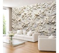 3D Effect Photo Wallpaper Intertwined Floral Branch 210×150Cm (Wxh) Non-Woven Baroque-Style Backdrop Mural Decorative Wall Art For Living Room Bedroom Tv Background 210×150Cm (Wxh) (83×59Inch)