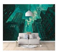 3D Effect Wall Sticker Poster Vintage watercolor city architecture landscape 100x70cm Landscape Pictures Wallpapers Art Decals for Bedroom Living Room Home Decoration