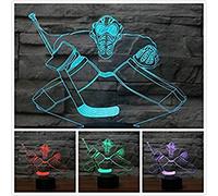 3d Eishockey Weltmeister Veilleuse Lampe Illusion d'optique Veilleuse 7 couleurs changeantes Touch Switch Lampe de table bureau décoration cadeau