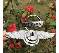 3D Emblème Couverture Avant de Voiture en Métal pour Nissan Quest | Autocollant Badge Chromé pour Capot | Lettres Logo Décorative Accessoires,B