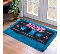 3D Entrance Mat, Retro Music Box Element Pattern Print Mat, Non-Slip Mat for Indoor and Outdoor entrances-50x80cm