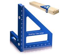 3D Equerre de menuiserie, règle triangulaire, règle à onglets en aluminium pour le travail du bois, outil de mesure multifonctionnel de haute précision pour l'ingénieur menuisier
