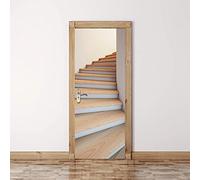 3D escaliers Motif Stickers muraux Porte rénovation Autocollant Vinyle Auto-adhésif Art Mural décalcomanies Salon Chambre Affiche Murale