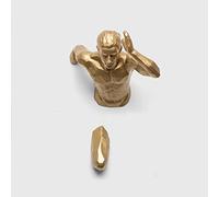 3D Exécution Sculpture,Résine Art Sport Figurine Statue en Cours D'exécution Figures Sportives Pendaison Murale Statue De La Figure De Course pour La Décoration De Salle De Séjour-Droit d'or