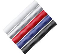 3D fibre de carbone autocollant voiture vinyle wrap decal feuille rouleau film bricolage 127X20cm - blanc