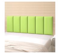 3D Film adhésif en cuir tapissé anti-collision 3D pour chambre moderne en cuir - Vert herbe, 200 x 40 cm