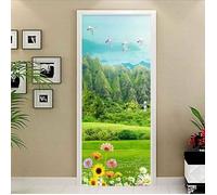 3D Fleurs De Forêt Verte Autocollant De Porte Auto-Adhésif Affiche Papier Peint Mural Autocollant Mural Phot FIL POUR IMPRIMANTE 3D