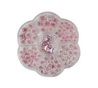 3D Fleurs Ongles Art Rectangle Strass Perles Perles Cristaux pour Femme