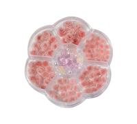 3D Fleurs Ongles Art Rectangle Strass Perles Perles Cristaux pour Femme