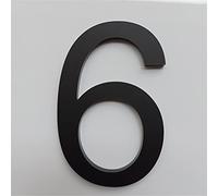 3D Flottant Auto-Adhésif Plaque Maison Numéros 4 Pouces 10cm Porte Moderne 3M Autocollants Adresse Boîte Aux Lettres Extérieure Numérique Numéro Signe Noir Mat Signalisation Pour Yard Street (6)