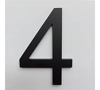3D Flottant Auto-Adhésif Plaque Maison Numéros 4 Pouces 10cm Porte Moderne 3M Autocollants Adresse Boîte Aux Lettres Extérieure Numérique Numéro Signe Noir Mat Signalisation Pour Yard Street (4)