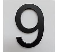 3D Flottant Auto-Adhésif Plaque Maison Numéros 4 Pouces 10cm Porte Moderne 3M Autocollants Adresse Boîte Aux Lettres Extérieure Numérique Numéro Signe Noir Mat Signalisation Pour Yard Street (9)