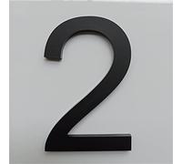 3D Flottant Auto-Adhésif Plaque Maison Numéros 4 Pouces 10cm Porte Moderne 3M Autocollants Adresse Boîte Aux Lettres Extérieure Numérique Numéro Signe Noir Mat Signalisation Pour Yard Street (2)