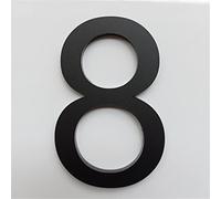 3D Flottant Auto-Adhésif Plaque Maison Numéros 4 Pouces 10cm Porte Moderne 3M Autocollants Adresse Boîte Aux Lettres Extérieure Numérique Numéro Signe Noir Mat Signalisation Pour Yard Street (8)