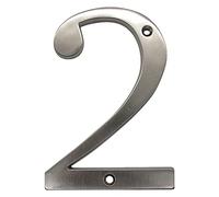 3D Flottant Plaque Maison Numéros Argent Brossé Nickel 101mm Hauteur Intempéries Porte Adresse Chiffres Alliage Zinc Vis Monté Grande Boîte Aux Lettres Signe Extérieur Signalisation pour Cour Rue (2)