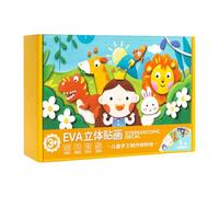 3D Foam Sticker Puzzle | 12 Pieces Fun 3D Cartoon Game,Kids Animal Foam Puzzles,for Desktop Christmas Art-Project School Home Party Hobby Leisure-Time Family-Activity