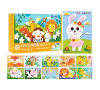 3D Foam Sticker Puzzle - Reusable Sticker Books | Craft Supplies, 12 Pieces Educational Game Kids Foam Puzzles, for Desktop Christmas Art Project School Home Party Hobby Leisure Time Family Activity