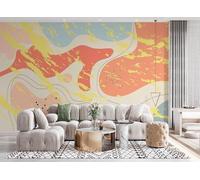 3D Fototapete Vliestapete Geometrische Kunst 200x140 cm Non-Woven Wandbild abwaschbare geruchsneutrale Wandtapete Minimalismus Mural TV Hintergrund Motivtapete für Wohnzimmer Schlafzimmer Flur 13Q-0