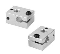 3D FREUNDE 2x bloc chauffant en aluminium pour E3D V6 Clone PT100 Capteur Cartouche de Chauffage Bloc Extrudeuse Hotend RepRap Prusa I3 Makerbot Imprimante 3D