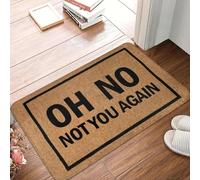 3D Funny Door Mat Oh No Not You Again Entrance Doormat Flannel Bath Mat Anti-Slip Welcome Mats for Home Kitchen Washable Indoor Mat-40x60cm