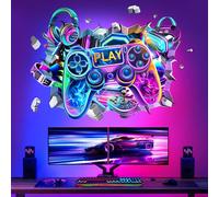 3d Gamer Wall Stickers Gamer Wall Sticker Gaming Controller Wall Decoration Bedroom Boy Game Room