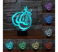 3d Gants de boxe Veilleuse Lampe Illusion d'optique Veilleuse 7 couleurs Lampe de table bureau décoration cadeau de Noël parfait avec