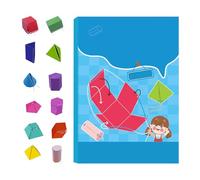 3D Geometry Learning Book with Pull String, Educational Space Thinking Game for Children, Students, Girls and Boys, Early Math Learner Toy for Visual Shape Recognition
