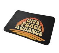 3D Give Peace Chance Paillassons antidérapants Tapis de Sol Tapis de Moquette Durable pour entrée de Cuisine Couche Tapis de Pied - 60x90cm