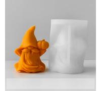 3D Gnome Silicone Mold for DIY Spooky Candles, Wax, Resin | Premium Candle Molds & Silicone Crafts Kit (BPA-Free),3ps,PUMPKIN GNOME