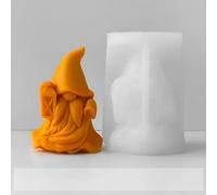 3D Gnome Silicone Mold for DIY Spooky Candles, Wax, Resin | Premium Candle Molds & Silicone Crafts Kit (BPA-Free),3ps,LANTERN GNOME