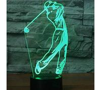 3D Golf Nuit LED Lampes Art Déco Lampe Lumières LED Décoration Lampes Touch Control 7 Couleurs Change Veilleuse USB Powered Enfants Cadeau Anniversaire Noël Cadeaux