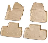 3D Gomma Tappetini Per Land Rover Freelander Lf 2006-2014 Beige Con Bordo