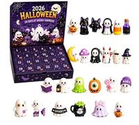 3D Halloween Ghost Advent Calendar 2026,24 Days Ghost Pumpink Figurine Decoration Halloween,Gift for Kids Adults Family Friends Christmas Party Home Decor，Ghost-A
