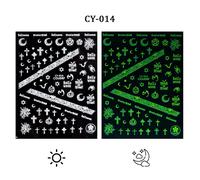 3d Halloween Nail Art Slider Glow In The Dark Shoous Nail Sticker",Pumpkin,Spider Star,Moon Decals,"Polish Ouvertement Jicy001-017 - Type Cy-014