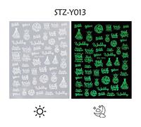 3d Halloween Nail Art Slider Glow In The Dark Shoous Nail Sticker",Pumpkin,Spider Star,Moon Decals,"Polish Ouvertement Jicy001-017 - Type Stz-Y013