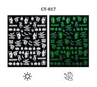 3d Halloween Nail Art Slider Glow In The Dark Shoous Nail Sticker",Pumpkin,Spider Star,Moon Decals,"Polish Ouvertement Jicy001-017 - Type Cy-017