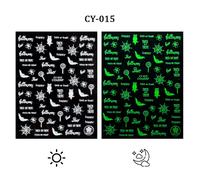 3d Halloween Nail Art Slider Glow In The Dark Shoous Nail Sticker",Pumpkin,Spider Star,Moon Decals,"Polish Ouvertement Jicy001-017 - Type Cy-015