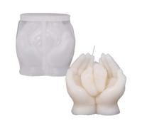 3D Hand Mold, Angel Wings Heart Casting, 3.82 Inch Candle Maker with Detailed Texture, Flexible Silicone Resin Tool, Romantic Sculpture with Artistic Style, Plaster Craft for Home Decoration