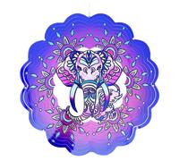 3D Hanging Wind Spinner Ornament,12Inch Metal Wind Kinetic Sculpture f