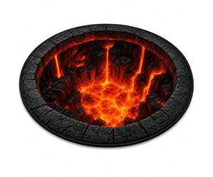 3D Haunted Staircase Halloween Rug, Round Optical Illusion Floor Mat (O,120×120 cm)