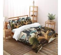 3D Histoire Montagne Parure De Lit pour Garçon Et Adolescent 3 Pcs Décoration De Chambre À Coucher Taies D'oreillers avec Fermeture Éclair King(220x240cm)
