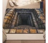 3D Hole Rug, 2026 Upgraded 3D Rugs Optical Illusion, Brick Bottomless Hole Area Rug, Trap Optical Illusion Bottomless Non-Slip Doormat, for Door Entrance, Bathroom, Living Room (F,19.6 * 31.5in)
