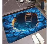 3D Hole Rug, 2026 Upgraded 3D Rugs Optical Illusion, Brick Bottomless Hole Area Rug, Trap Optical Illusion Bottomless Non-Slip Doormat, for Door Entrance, Bathroom, Living Room (D,15.7 * 23.6in)