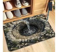 3D Hole Rug, 2026 Upgraded 3D Rugs Optical Illusion, Brick Bottomless Hole Area Rug, Trap Optical Illusion Bottomless Non-Slip Doormat, for Door Entrance, Bathroom, Living Room (C,19.6 * 31.5in)