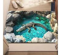 3D Hole Rug, 2026 Upgraded 3D Rugs Optical Illusion, Brick Bottomless Hole Area Rug, Trap Optical Illusion Bottomless Non-Slip Doormat, for Door Entrance, Bathroom, Living Room (E,31.5 * 47.2in)