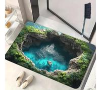 3D Hole Rug, 2026 Upgraded 3D Rugs Optical Illusion, Brick Bottomless Hole Area Rug, Trap Optical Illusion Bottomless Non-Slip Doormat, for Door Entrance, Bathroom, Living Room (I,15.7 * 23.6in)