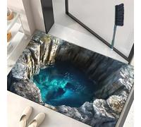 3D Hole Rug, 2026 Upgraded 3D Rugs Optical Illusion, Brick Bottomless Hole Area Rug, Trap Optical Illusion Bottomless Non-Slip Doormat, for Door Entrance, Bathroom, Living Room (B,19.6 * 31.5in)