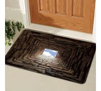 3D Hole Rug, 3D Hole Area Rug, Trap Optical Illusion Bottomless Non-Slip Doormat for Door Entrance, Funny Carpet to Prank for Door Entrance, Bathroom, Living Room (E,23.62 x 35.43 in)